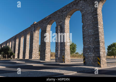 Agua de Prata Aqueduct  Evora Alentejo Portugal Stock Photo