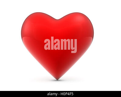 3D red heart Stock Photo