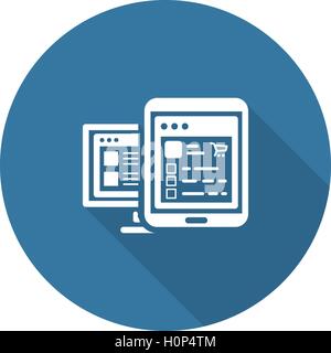 Shop APP Icon. Flat Design. Stock Vector