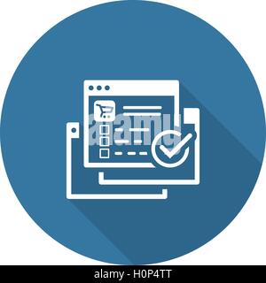 Order Processing Icon. Flat Design. Stock Vector