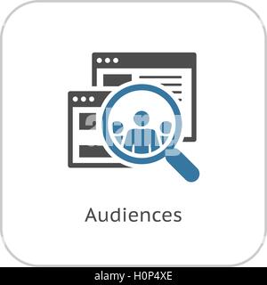 Audiences Icon. Flat Design. Stock Vector