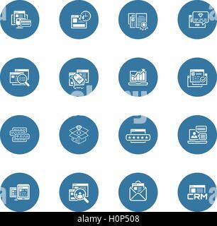 Shopping and Marketing Icons Set. Stock Vector