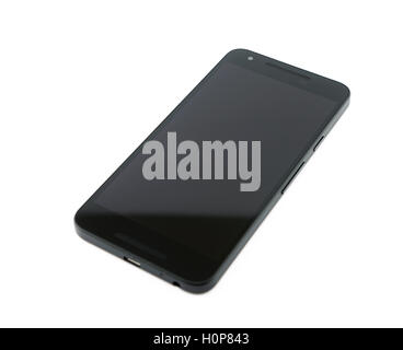 Google Nexus 5X smartphone cut out isolated on white background Stock Photo