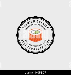 Sweet Sushi Label Stock Vector