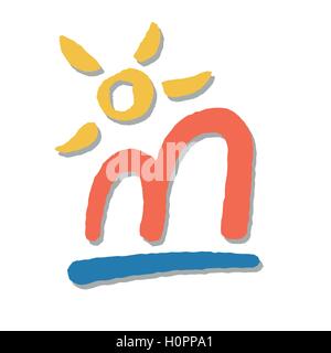 illustrative holiday resort symbol Stock Vector