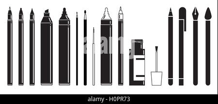 Simple flat black and white scripting and drawing tools