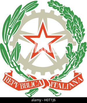 Coat of arms of the Italian Republic Stock Vector