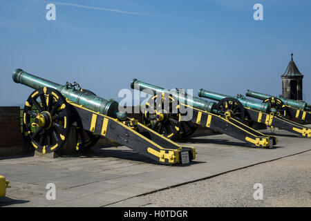 Germany, Saxony, Königstein castle cannons Stock Photo