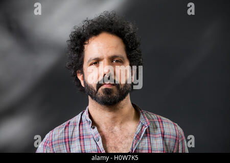 Zaffar Kunial, the British poet, at the Edinburgh International Book Festival. Edinburgh, Scotland. 15th August 2016 Stock Photo