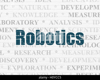 Science concept: Robotics on wall background Stock Photo