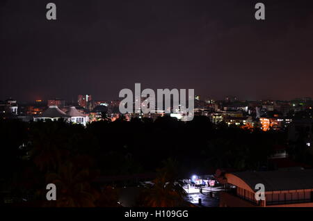 Night view of Mangalore City, Karnataka State, India Stock Photo