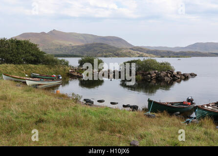 Lough Currane in County Kerry, famous for its salmon and sea trout fishing. Stock Photo