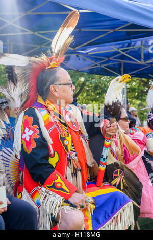 DTES Pow Wow and cultural celebration, Oppenheimer Park, Vancouver,  British Columbia, Canada Stock Photo