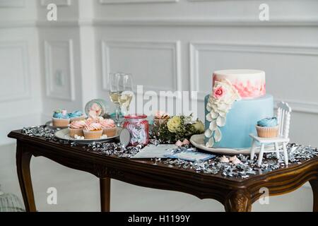 Candy Bar. Delicious sweet buffet Stock Photo