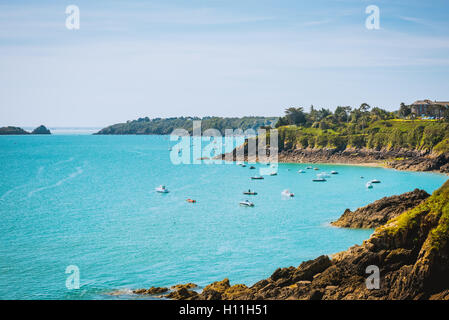 coastal summer landscape of Bretagne, Brittany, France Stock Photo