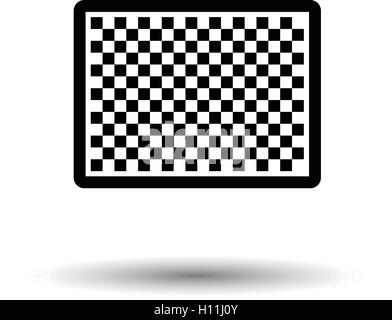 Icon of photo camera sensor. White background with shadow design. Vector illustration. Stock Vector