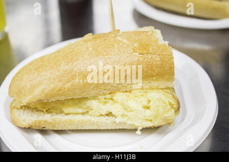 Omelet sandwich restaurant, food and feed Stock Photo
