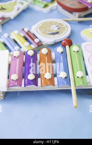 Children Xylophone toy store, trade and sale Stock Photo