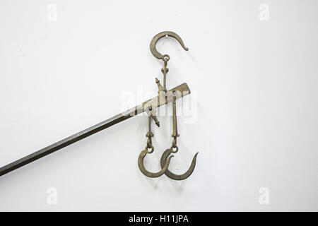 Steel hooks metal wall decor objects Stock Photo
