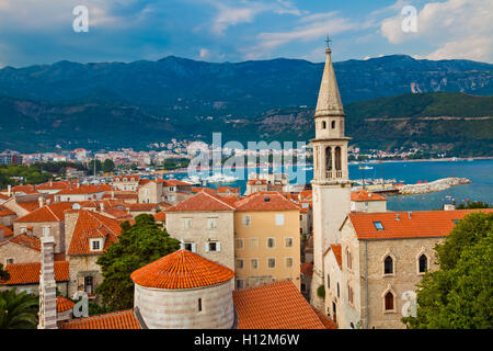 Budva city view, Montenegro Stock Photo