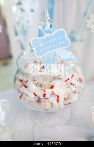 Candies in a glass jar Stock Photo