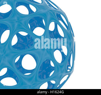 3d rendering of an abstract sphere on a white background Stock Photo