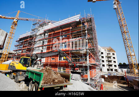 large construction plant, cranes and scaffolding Stock Photo