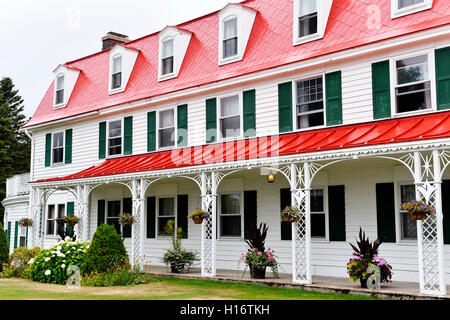 The Hotel Tadoussac, in the village for more than 150 years. Stock Photo