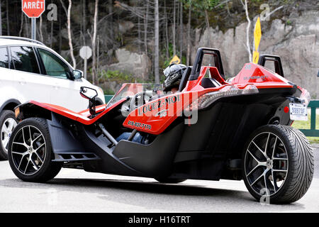 3 wheeled vehicule to rent in Quebec, Canada Stock Photo