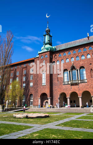 Town Hall Tower on a sunny day. Stockholm. Sweden Stock Photo