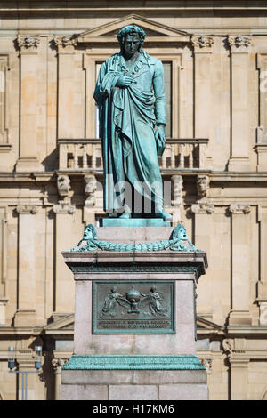 Schiller memorial at Schillerplatz, Stuttgart, Baden-Württemberg, Germany Stock Photo