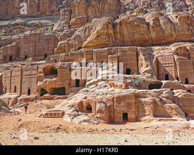 Street of Facades, Tombs of Petra, Jordan Stock Photo