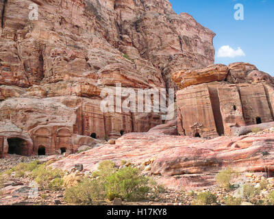 Tombs of Petra, Jordan Stock Photo