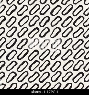 Vector Seamless Black and White Diagonal Lines Pattern Stock Vector