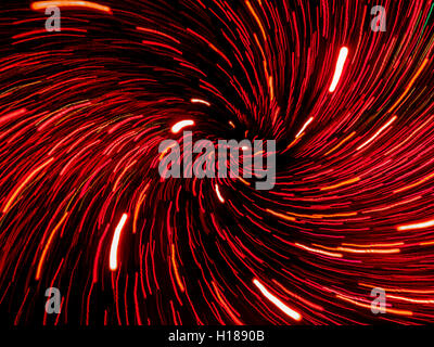 Picture of red and purple random abstract light trails Stock Photo