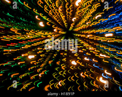 Picture of colorful random abstract light trails bokeh Stock Photo