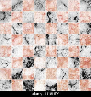 Red and black marble chessboard Stock Photo