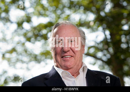 Frederick Forsyth, the English author, former journalist and spy, at the Edinburgh International Book Festival. Edinburgh, Scotland. 16th August 2016 Stock Photo