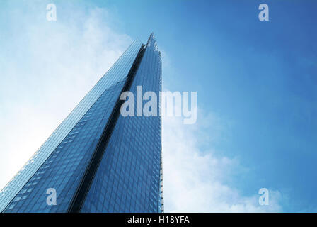 LONDON, UK -14TH JULY 2014: The Shard towering over London, photographed in London, UK, on 14th July 2013. Stock Photo