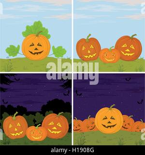 Vector pumpkins head set Stock Vector Image & Art - Alamy