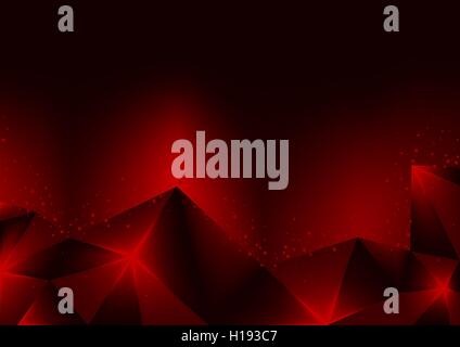 Burning Red Crystals Stock Vector