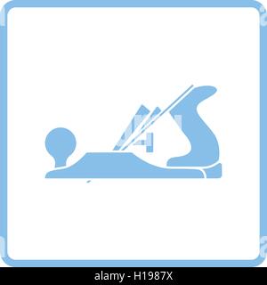 Jack-plane tool icon. Blue frame design. Vector illustration. Stock Vector
