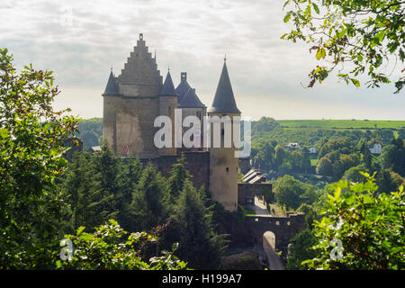 The beautiful and historical Vianden Castle, Luxembourg Stock Photo