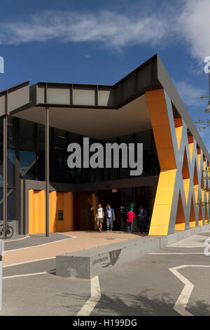 Albury Library Museum is part of the Albury Cultural Precinct with new modern architecture Albury New South Wales Australia Stock Photo