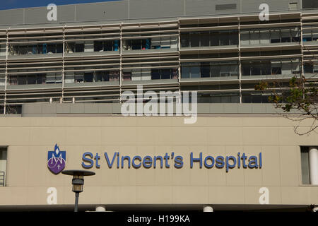 Front entrance of the St Vincent's Hospital Darlinghurst Sydney  New South Wales Australia Stock Photo