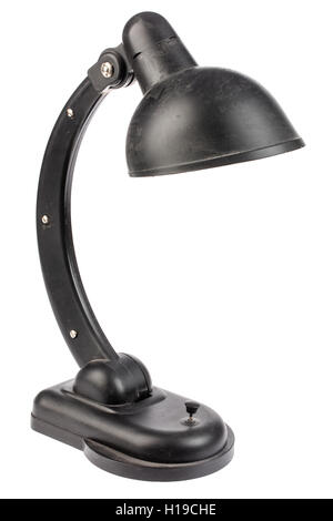 Old desk lamp on an isolated studio white background Stock Photo