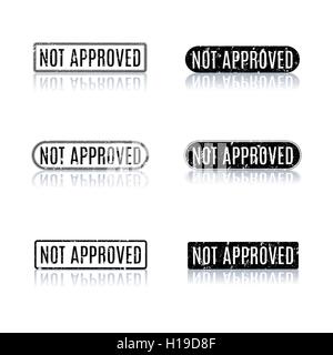 A set of stamps not approved, vector illustration. Stock Vector