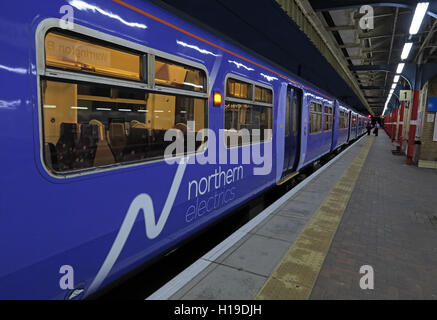 Northern Electrics, at Warrington Bank Quay Railway Station, Cheshire, England UK Stock Photo