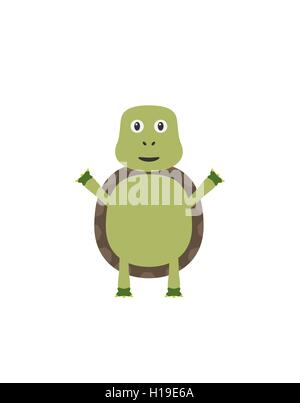Funny turtle character Stock Vector