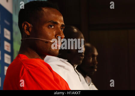 Berlim, Germany. 23rd Sep, 2016. Kenenisa Bekele (ETH) during the press conference of the Berlin Marathon, held at the Hotel Intercontinental in Berlin Be. Credit:  Fernanda Paradizo/FotoArena/Alamy Live News Stock Photo